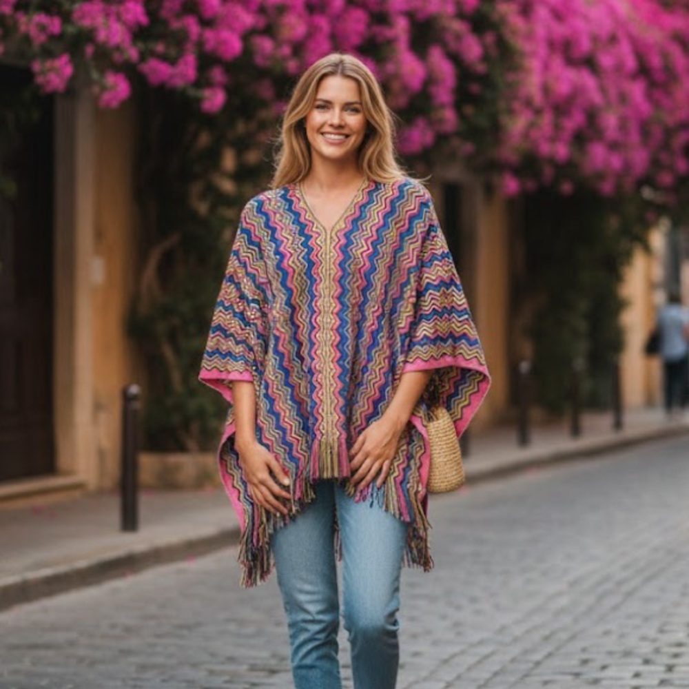 🥰♥️🥰 Missoni multi coloured women’s poncho